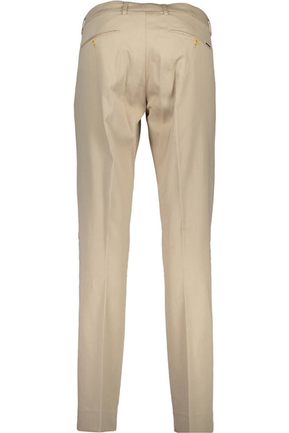 Beige Cotton Jeans & Pant