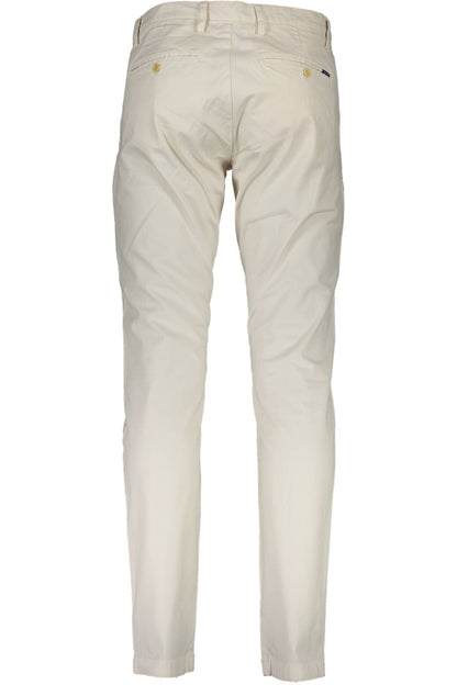 Beige Cotton Jeans & Pant