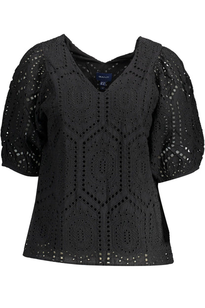 Black Cotton Tops & T-Shirt