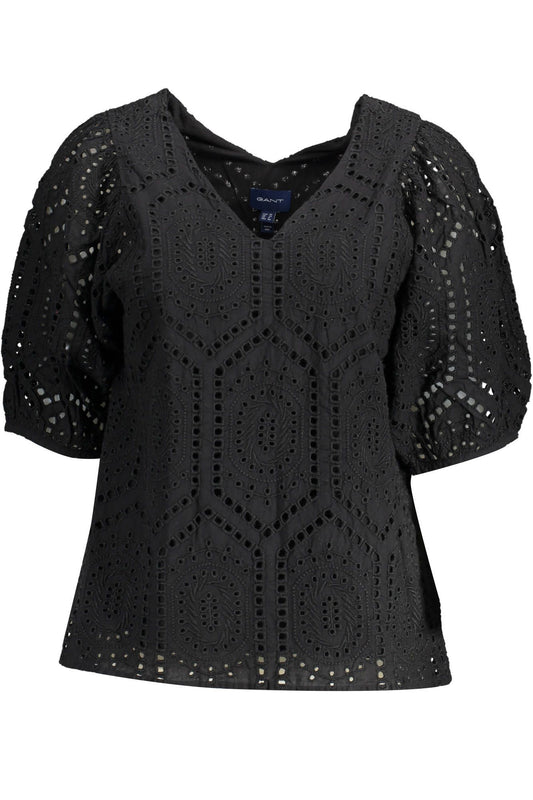 Black Cotton Tops & T-Shirt
