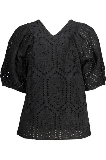 Black Cotton Tops & T-Shirt