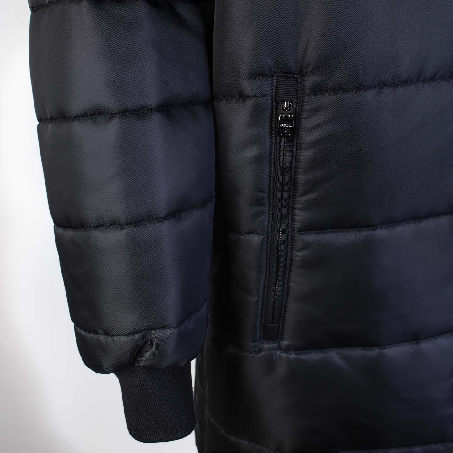 Black  Long Quilted Jacket