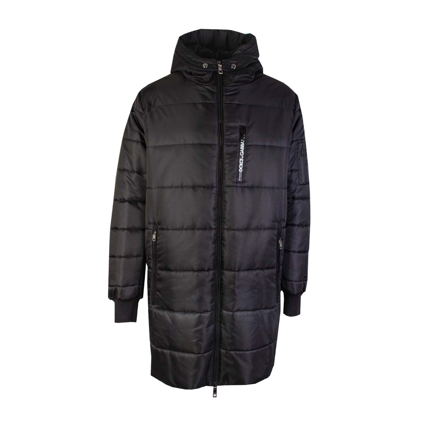 Black  Long Quilted Jacket