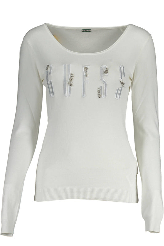 White Elastane Sweater