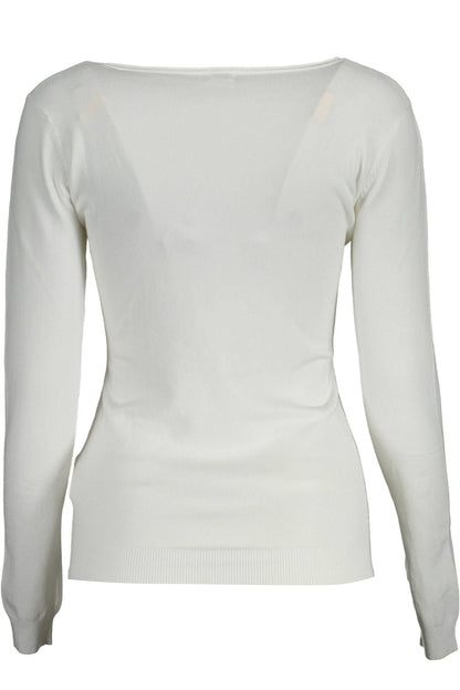White Elastane Sweater