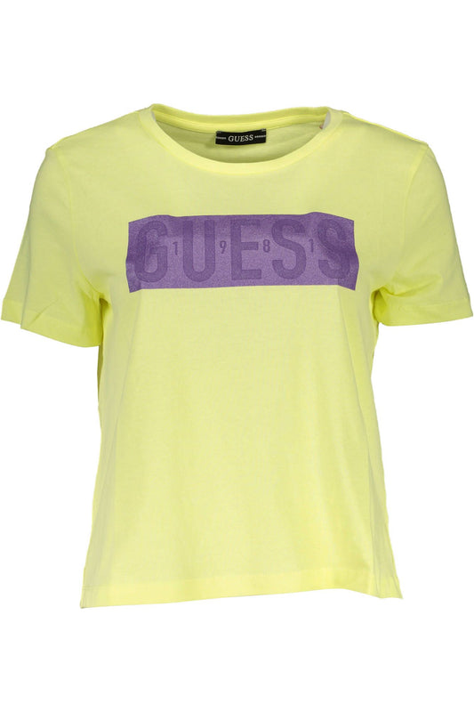 Yellow Cotton Tops & T-Shirt