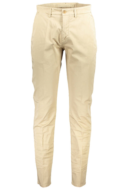 Beige Cotton Jeans & Pant