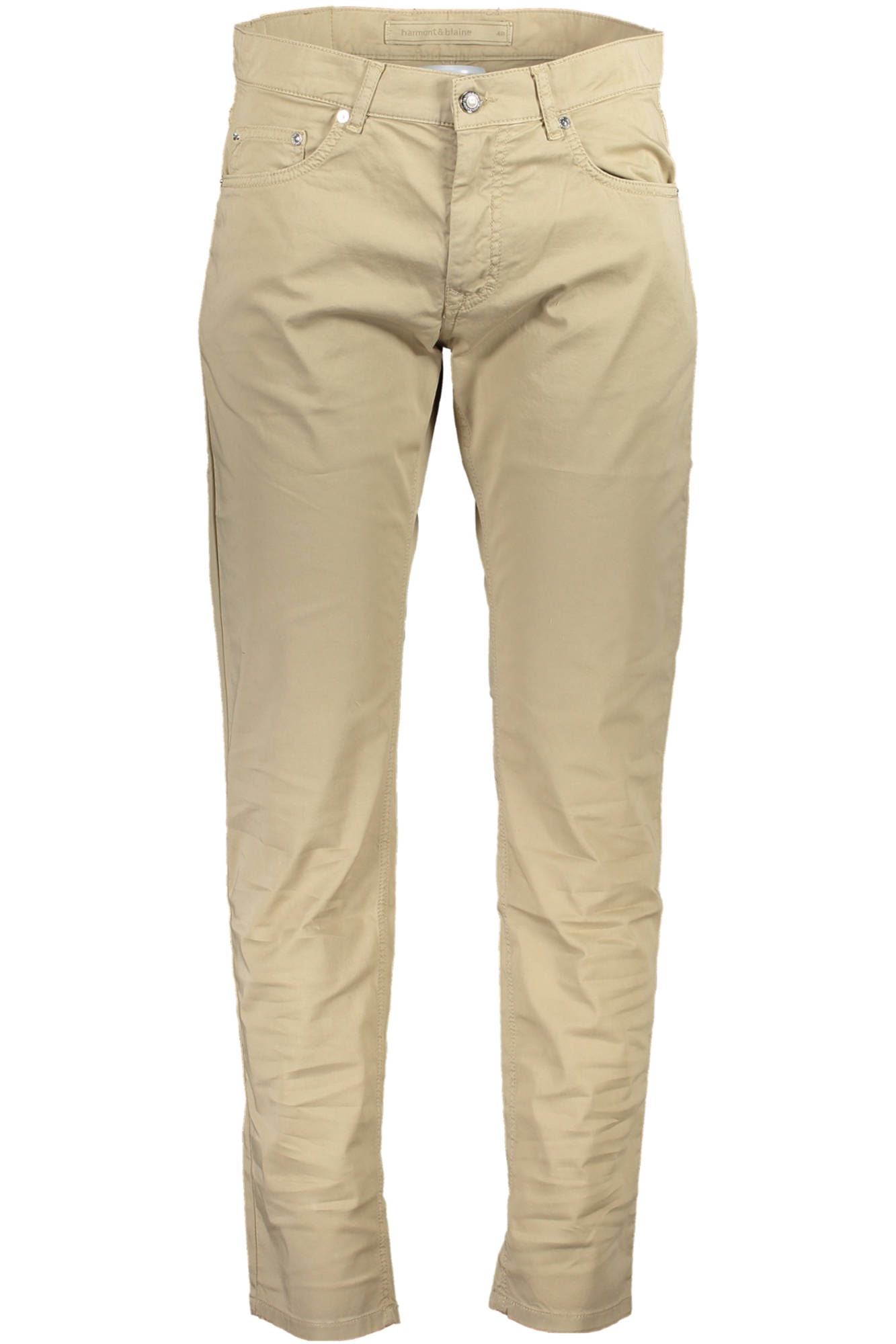 Beige Cotton Jeans & Pant