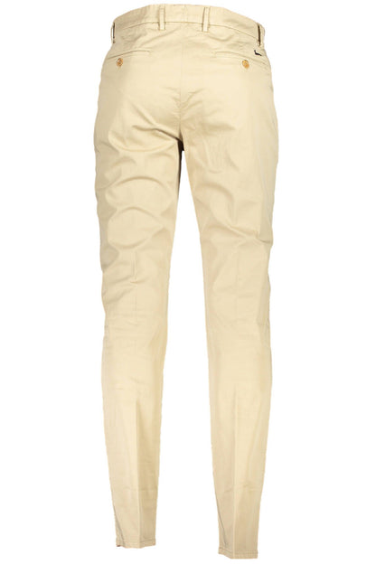 Beige Cotton Jeans & Pant