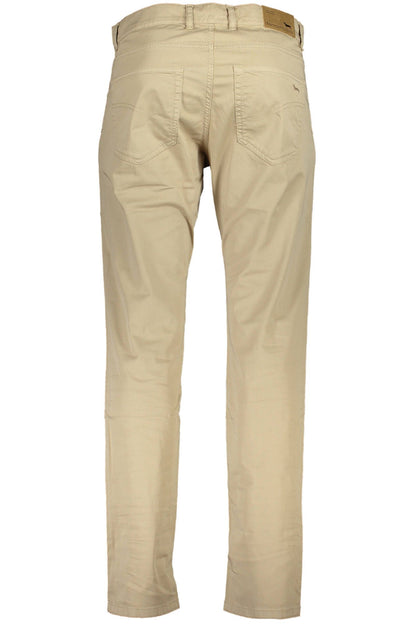 Beige Cotton Jeans & Pant