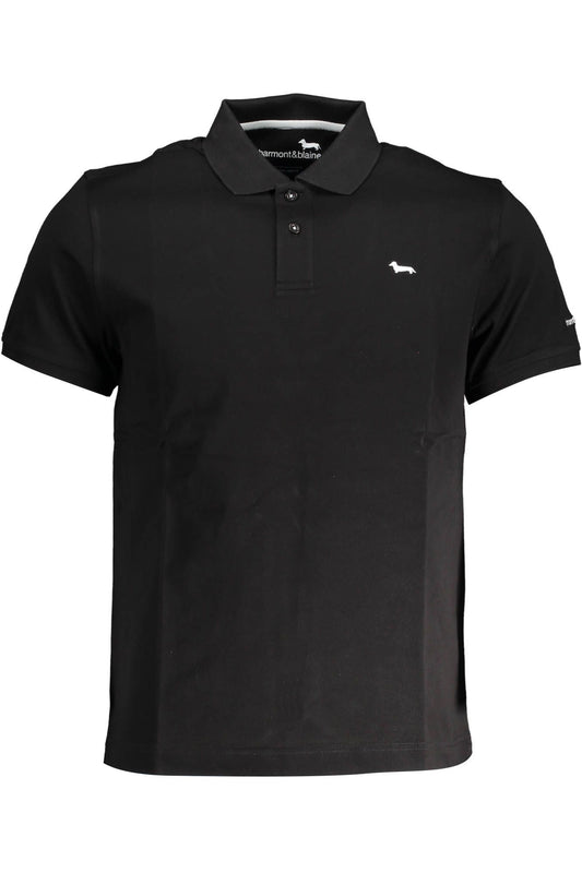 Black Cotton Polo Shirt