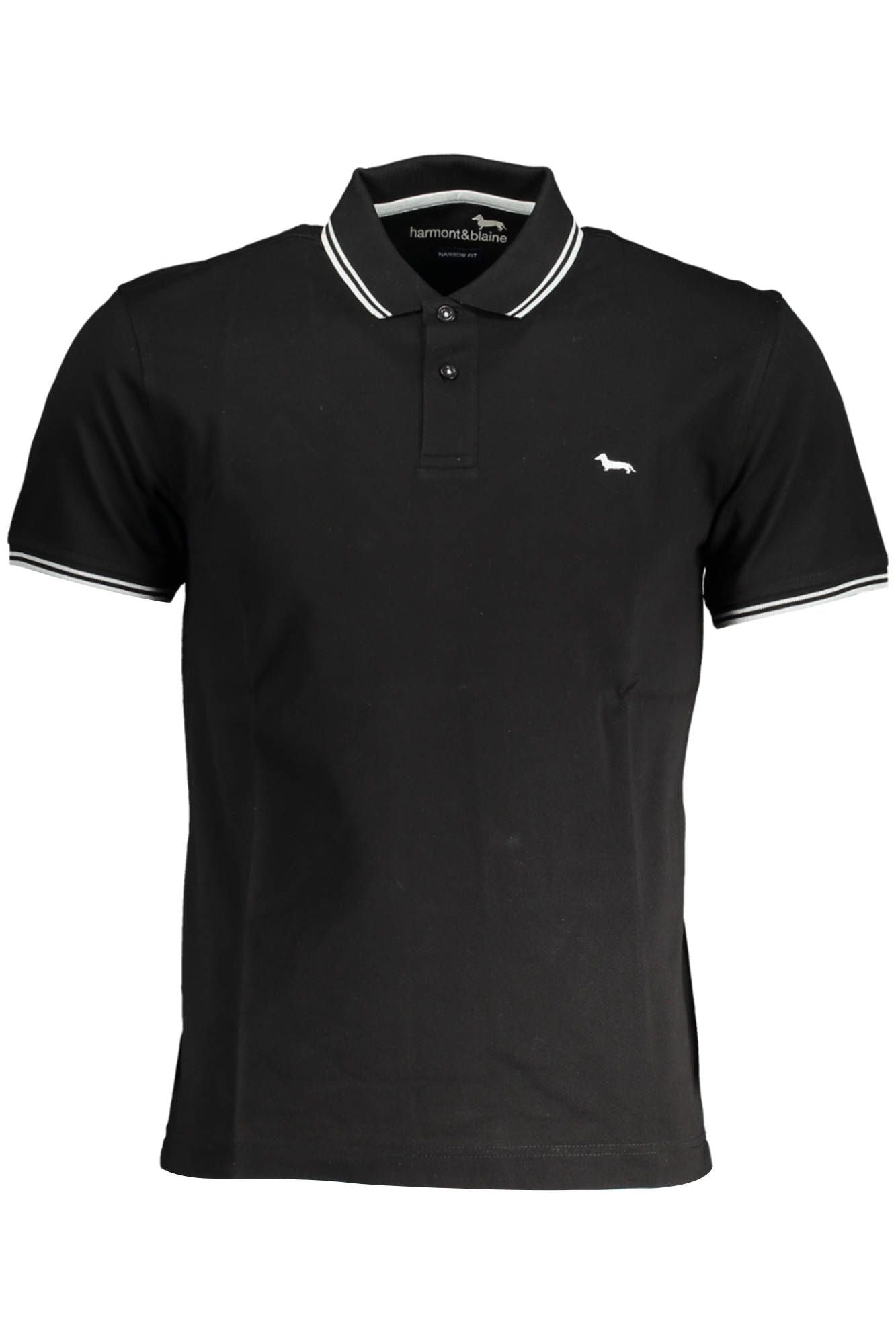 Black Cotton Polo Shirt