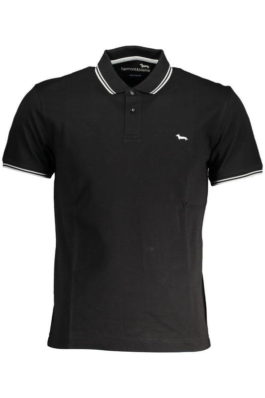 Black Cotton Polo Shirt