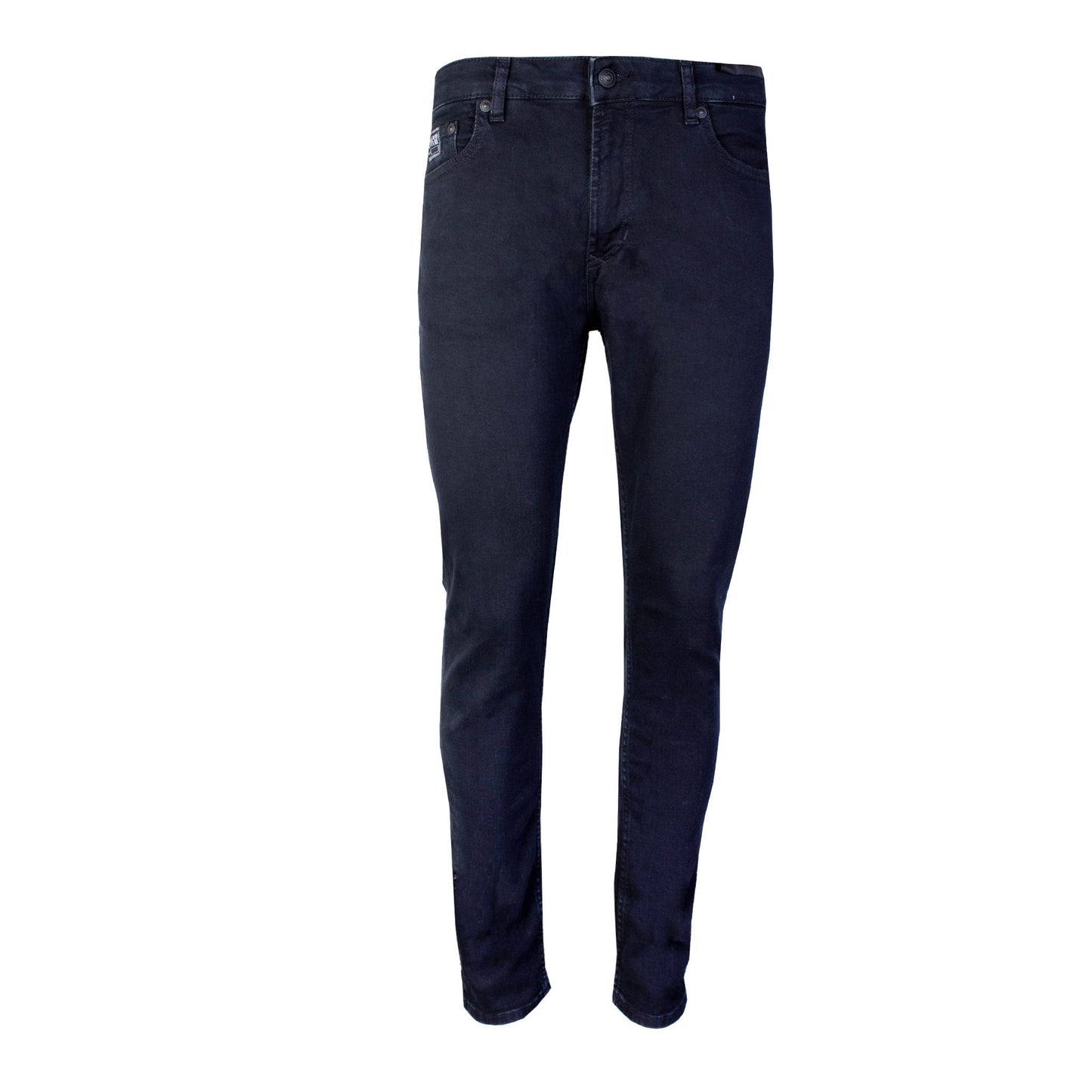 Black Cotton Denim Skinny Jeans Pants