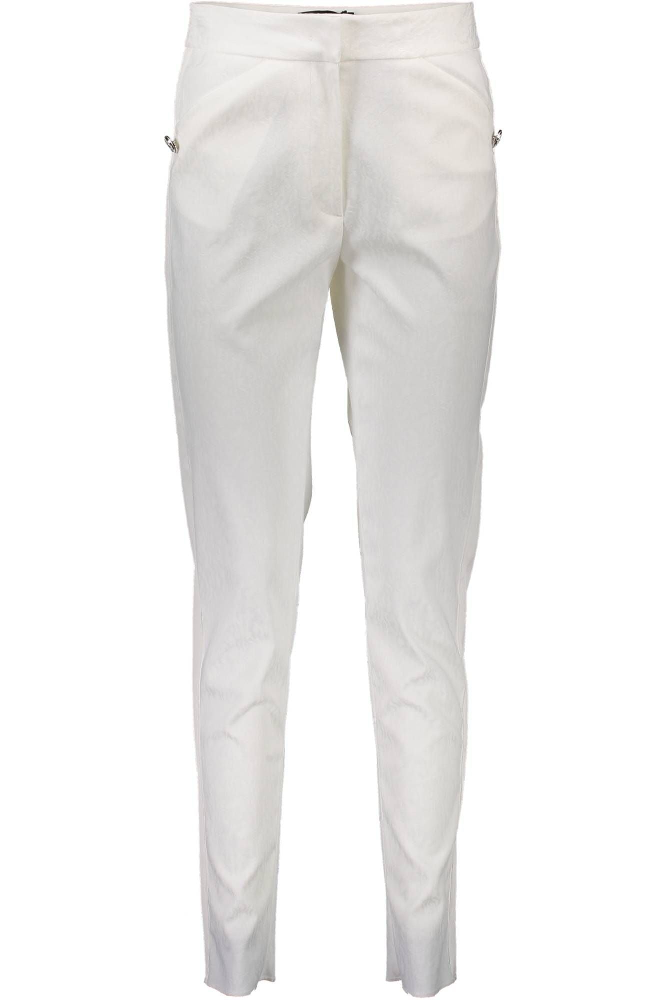White Polyester Jeans & Pant
