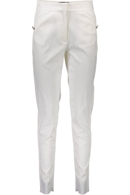 White Polyester Jeans & Pant