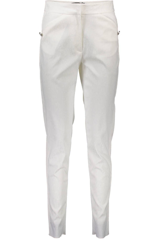 White Polyester Jeans & Pant