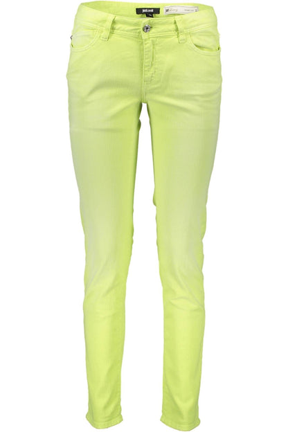 Yellow Cotton Jeans & Pant
