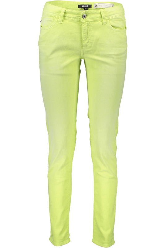Yellow Cotton Jeans & Pant