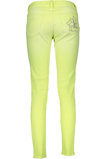 Yellow Cotton Jeans & Pant