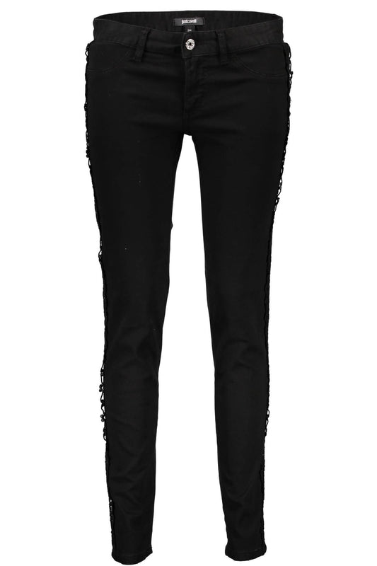Black Cotton Jeans & Pant