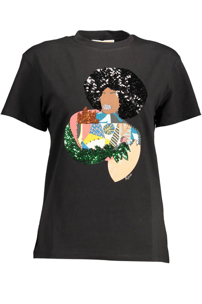 Black Cotton Tops & T-Shirt