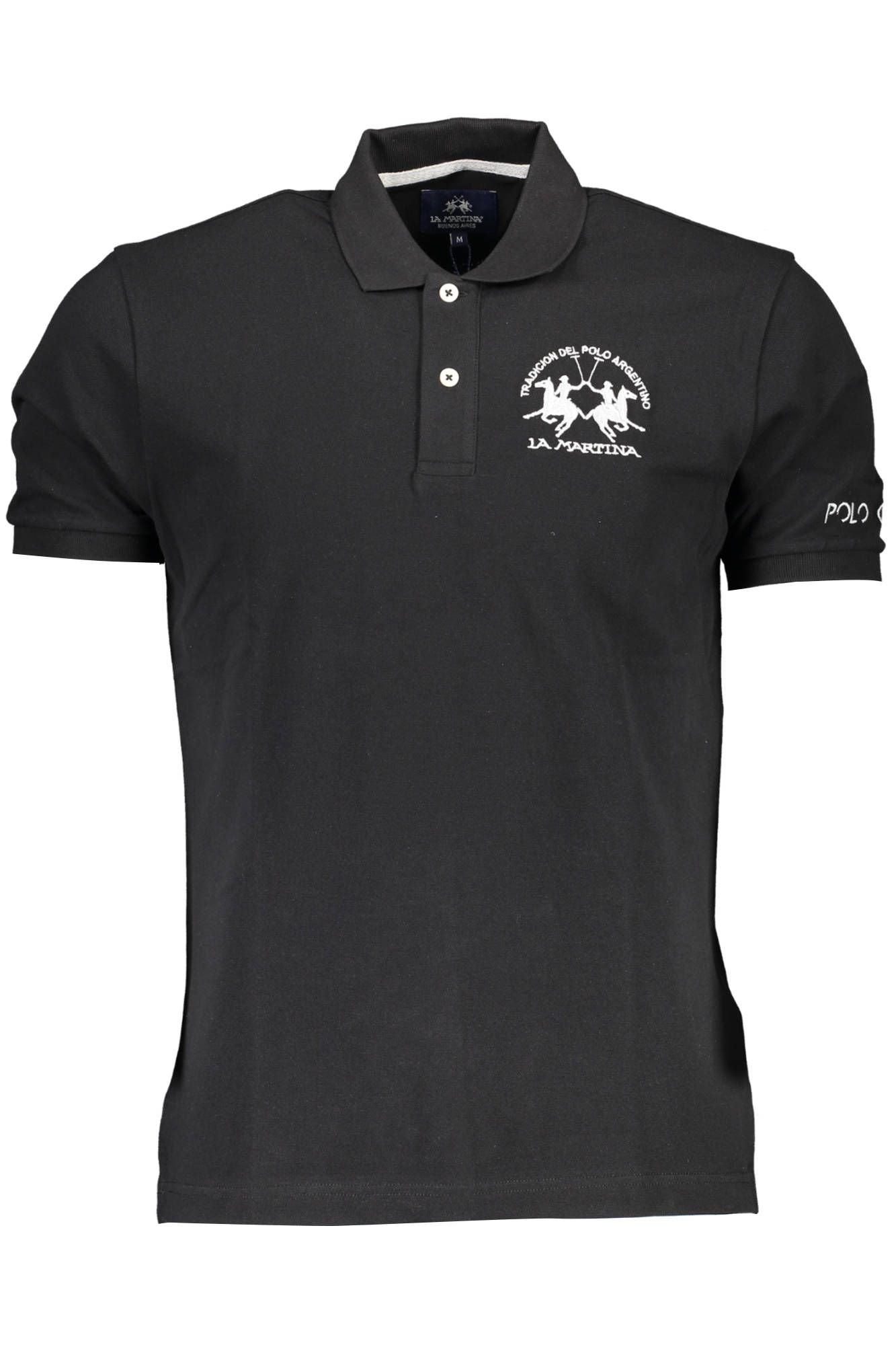 Black Cotton Polo Shirt