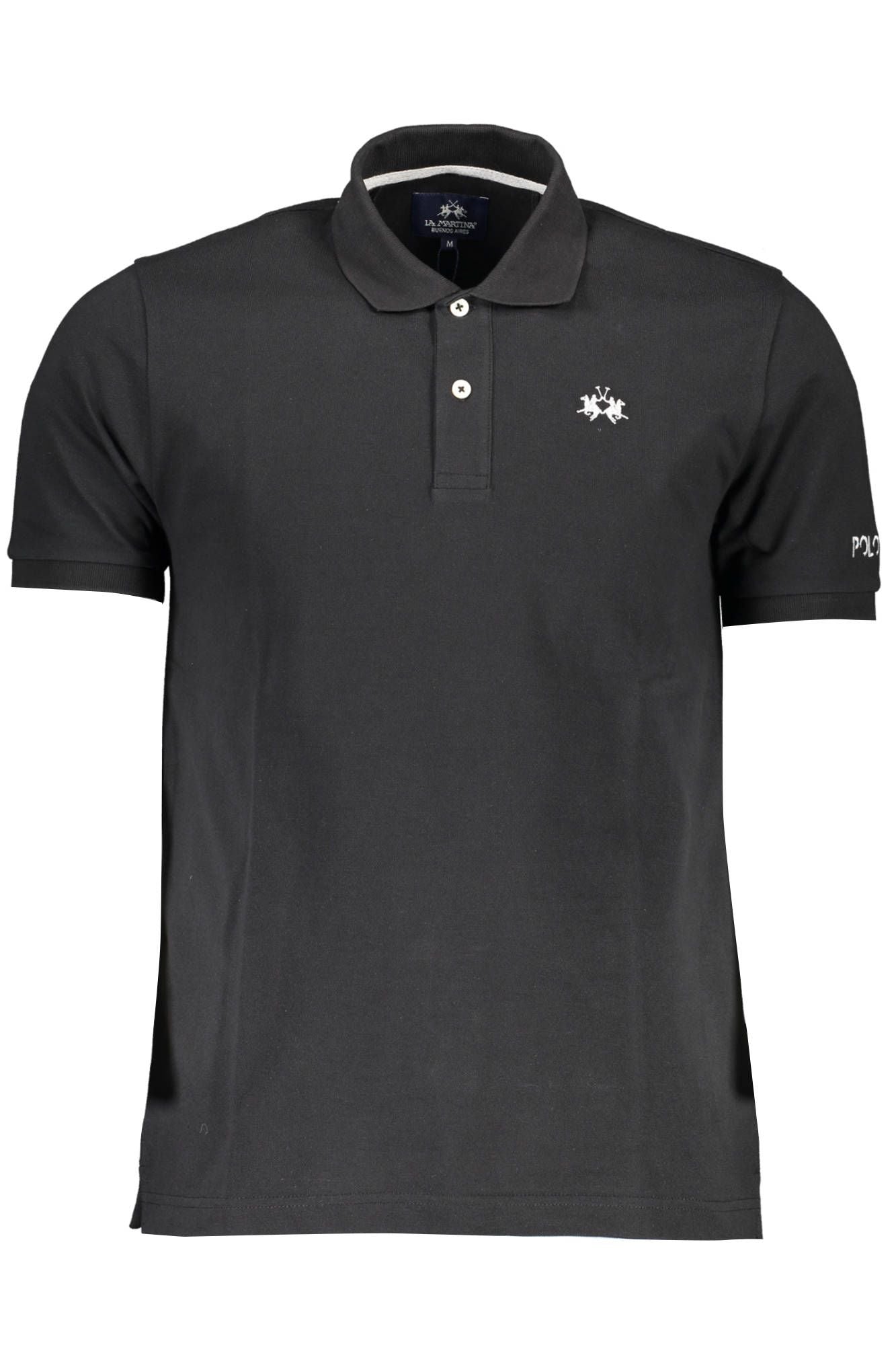 Black Cotton Polo Shirt