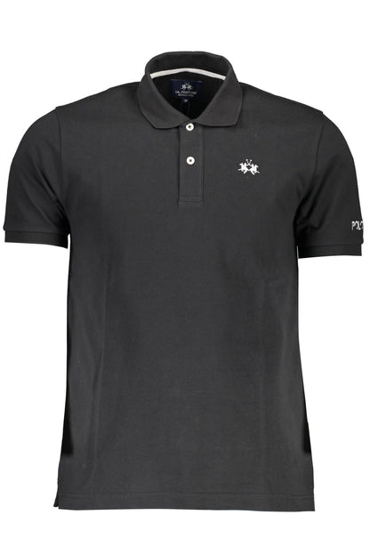 Black Cotton Polo Shirt