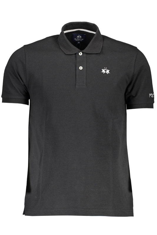 Black Cotton Polo Shirt