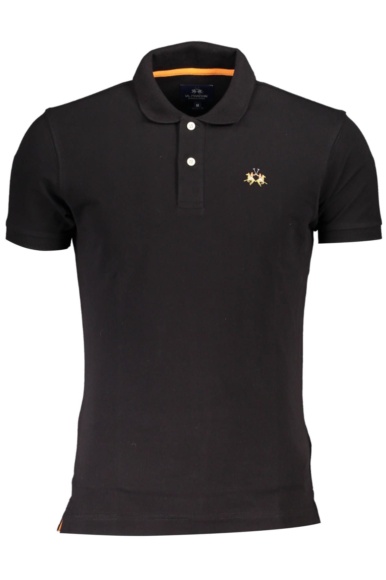 Black Cotton Polo Shirt