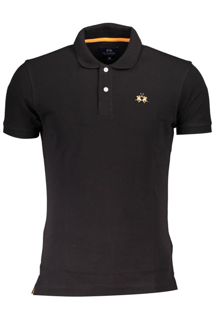 Black Cotton Polo Shirt