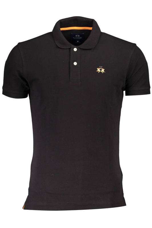 Black Cotton Polo Shirt