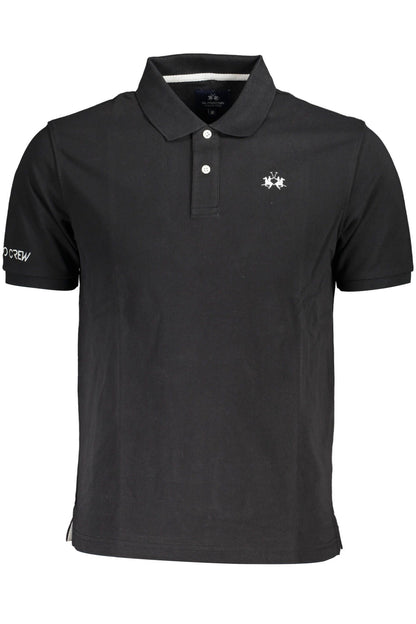 Black Cotton Polo Shirt