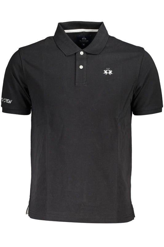 Black Cotton Polo Shirt