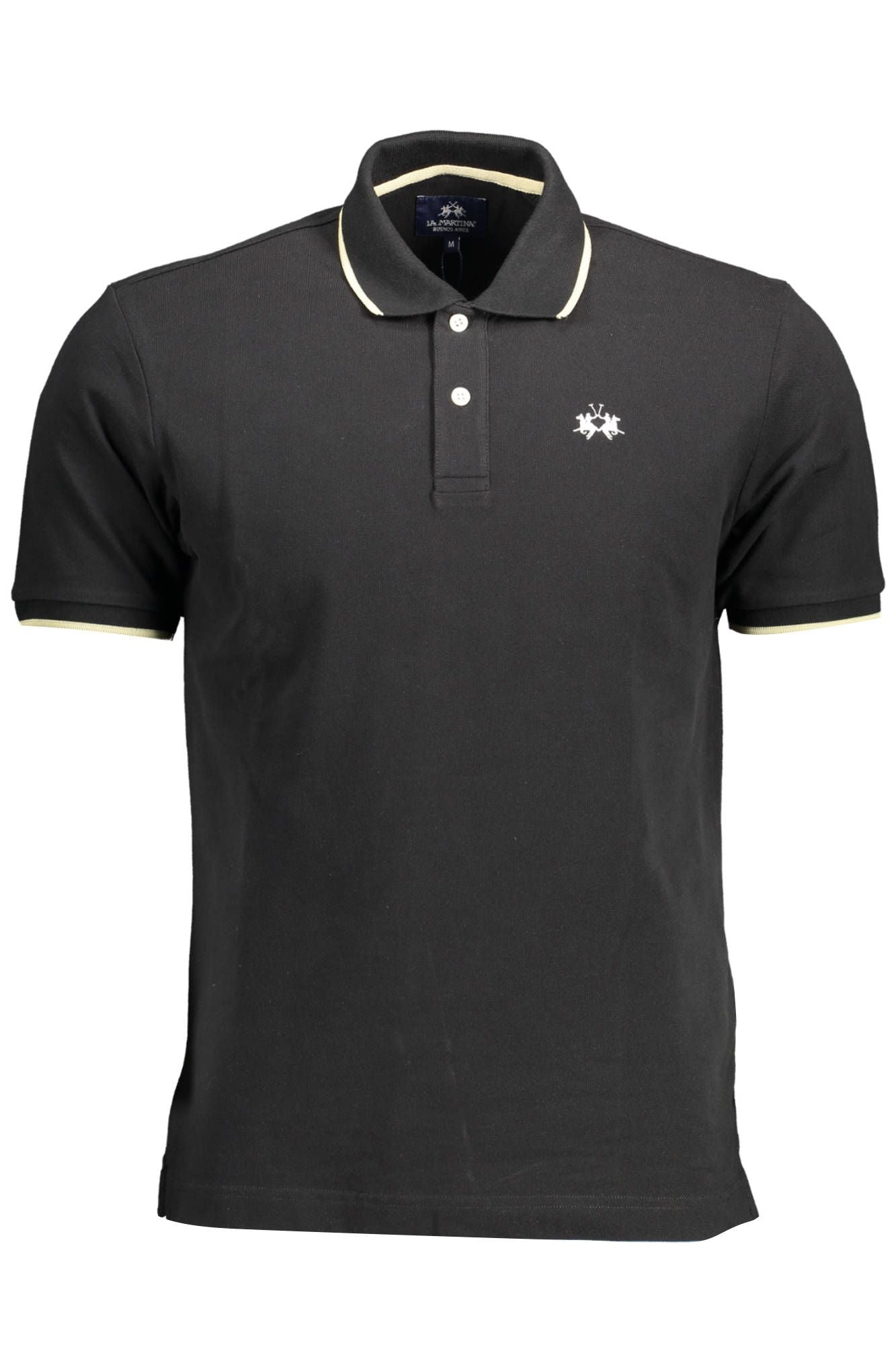 Black Cotton Polo Shirt