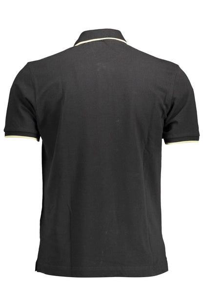 Black Cotton Polo Shirt