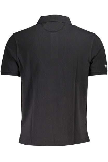 Black Cotton Polo Shirt