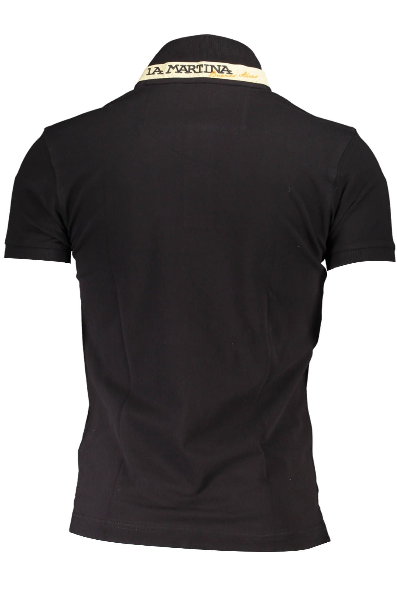Black Cotton Polo Shirt