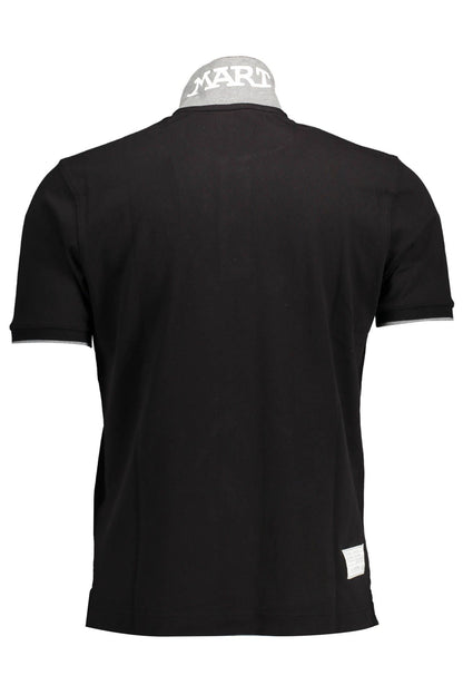 Black Cotton Polo Shirt