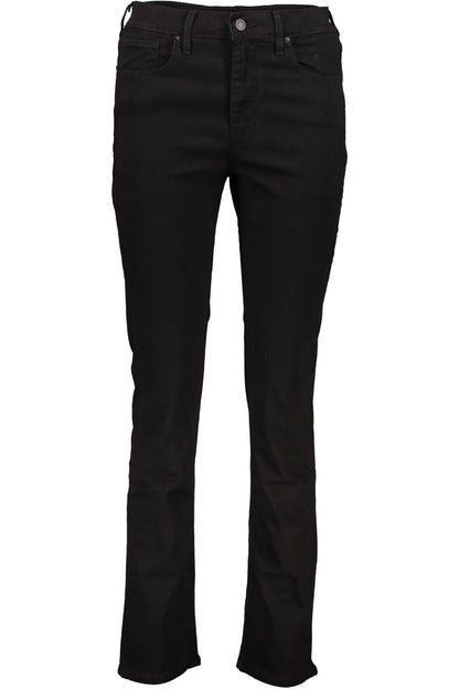 Black Cotton Jeans & Pant