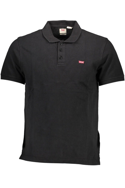 Black Cotton Polo Shirt