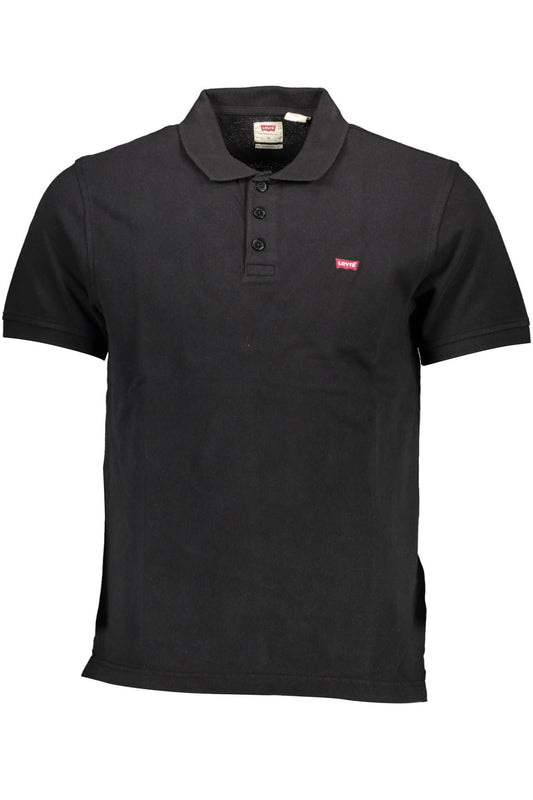 Black Cotton Polo Shirt