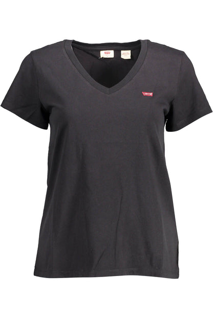 Black Cotton Tops & T-Shirt