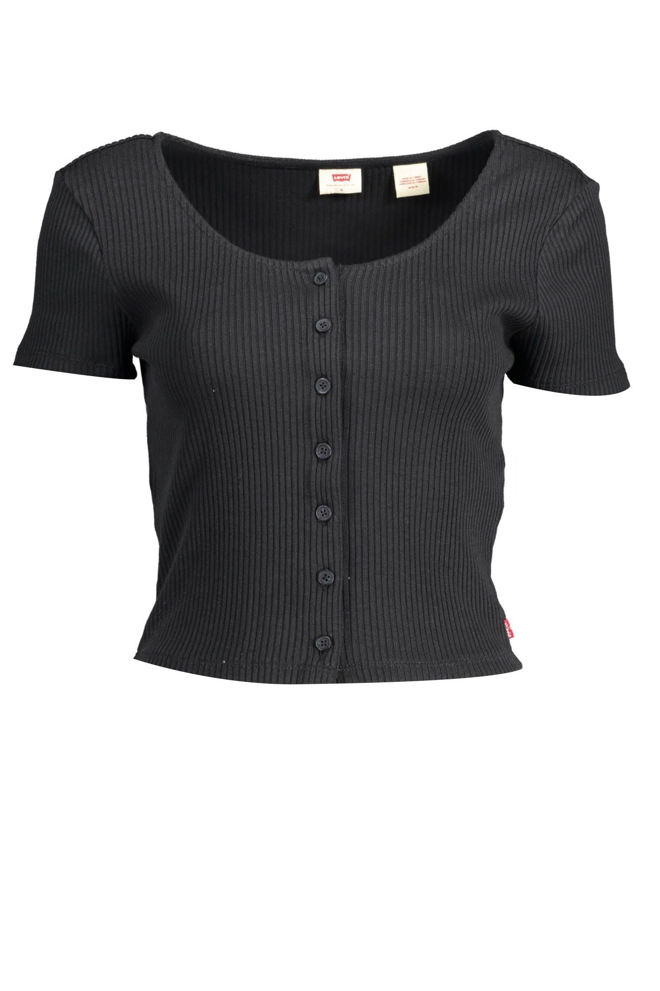Black Cotton Tops & T-Shirt