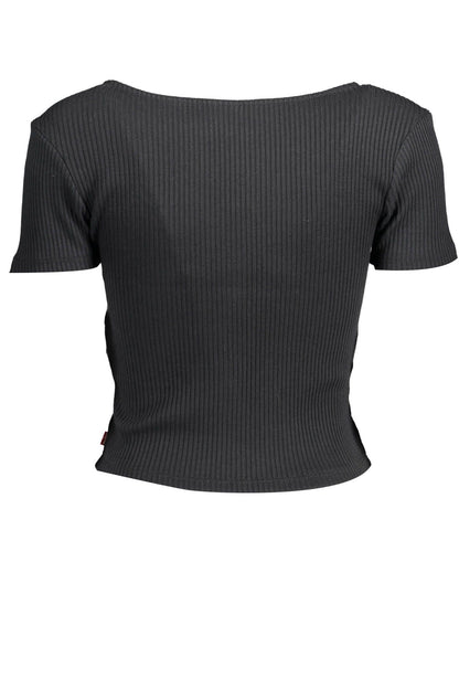 Black Cotton Tops & T-Shirt