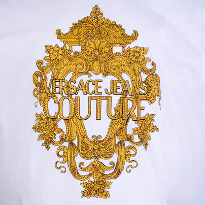 White Cotton Baroque Crystal T-Shirt