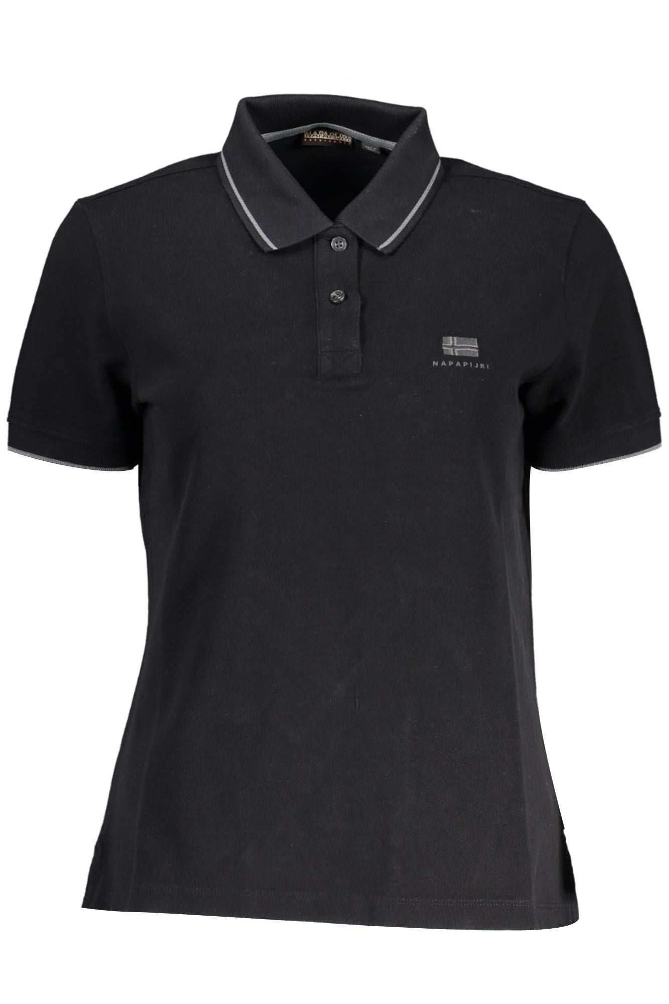 Black Cotton Polo Shirt