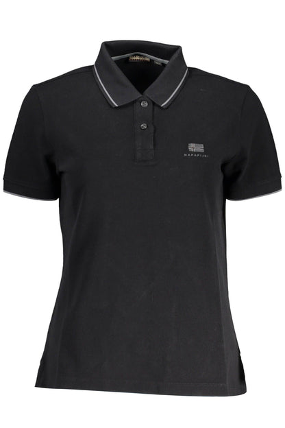 Black Cotton Polo Shirt