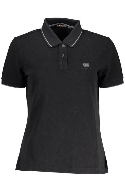 Black Cotton Polo Shirt